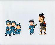 Shouzaemon, Rantarou, Shinbei, Kirimaru, and guest character